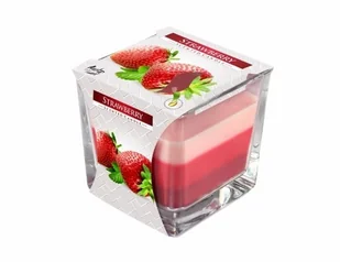Bispol Świeczka w szkle Tęcza Truskawka, 170 g (św3) - Świece - miniaturka - grafika 2