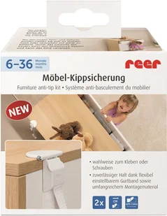 Reer Uchwyt do mebli Anti-tip kit 2 szt - Zabezpieczenia dla dzieci - miniaturka - grafika 2