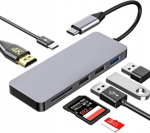 Adapter 7w1 Hub Usb-c Hdmi 4K Sd Macbook Pro / Air - Złącza, przejściówki, adaptery - miniaturka - grafika 24
