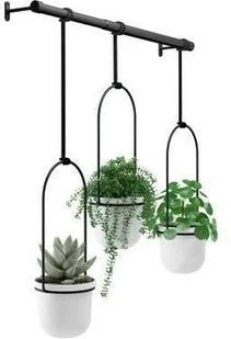 Umbra Zestaw doniczek Triflora biały/czarny - Donice - miniaturka - grafika 3