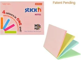 STICKN Notes samoprzylepny Magic pad pastel mix 76x101mm - Szkolne artykuły papiernicze - miniaturka - grafika 2