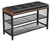 Szafki na buty - Loftowe Siedzisko Z 2 Półkami Do Przedpokoju D5-E97 - miniaturka - grafika 1