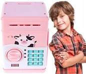 Wyposażenie pokoiku dziecięcego - SKARBONKA Sejf Na Hasło Pin Monety Banknoty Y207 - miniaturka - grafika 1