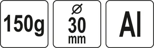 YATO MŁOTEK ALUMINIOWY 150 G FI 30 MM - Młotki - miniaturka - grafika 3