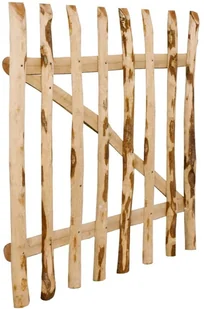 vidaxl Drewniana furtka, leszczyna, 100x100 cm - Bramy garażowe - miniaturka - grafika 4