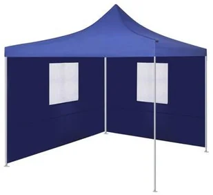 vidaXL Rozkładany namiot z 2 ściankami, 3 x 3 m, niebieski - Pawilony ogrodowe - miniaturka - grafika 2