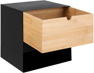 Actona Szafka nocna Joliet czarny/naturalny - Szafki nocne - miniaturka - grafika 8