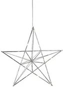 Oświetlenie świąteczne - Star Gwiazda druciana LED "Line" ok. 38 cm , 20 ciepła biel, materiał: metal, kolor chromu, przezroczysty kabel z transformatorem 690-72 - miniaturka - grafika 1