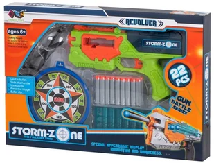 Wyrzutnia pistolet Storm Zone strzałki tarcza zielona KX6140_1 - Zabawki militarne - miniaturka - grafika 9