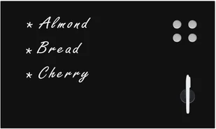 vidaXL Ścienna tablica magnetyczna, szklana, czarna, 100 x 60 cm vidaXL - Tablice i flipcharty - miniaturka - grafika 2