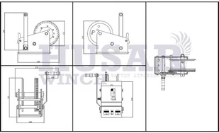 Wyciągarka ręczna BSTR 2500 Lbs, obudowa plastikowa (pas 10 m, uciąg 1133 kg) - Wciągarki - miniaturka - grafika 2