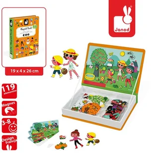 Janod Magnetyczna układanka 4 pory roku Magnetibook kolekcja 2018, - Klocki - miniaturka - grafika 2