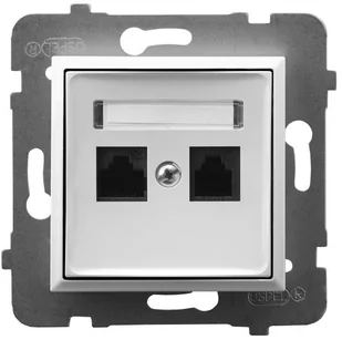 Ospel Gniazdo telefoniczne pojedyncze Czarny metalik Aria - GPT-1U/m/33 - Gniazdka elektryczne - miniaturka - grafika 6