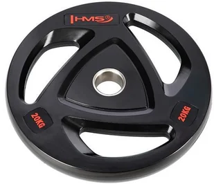 HMS TOX20 CZARNY TALERZ OLIMPIJSKI OGUMOWANY 20 KG - Pozostały sprzęt siłowy - miniaturka - grafika 2