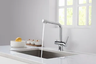 Blue Water Bateria czterodrożna z wylewką 360 Crystal Chrom Crystal chrom - Baterie kuchenne - miniaturka - grafika 3