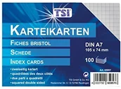 Zakładki indeksujące - TSI fiszek DIN A7, opakowanie 100, w kratkę, biały 4022792659576 - miniaturka - grafika 1