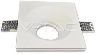 v-tac Oprawa Oczko V-TAC GIPS GU10 Wpuszczane Okrągła 120x120 Biała VT-776 - Oprawy, klosze i abażury - miniaturka - grafika 2