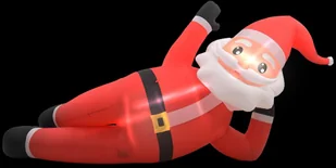 vidaXL Nadmuchiwany Święty Mikołaj z LED, IP44, czerwony, 360 cm, XXL - Oświetlenie świąteczne - miniaturka - grafika 3