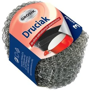 GROSIK Druciak 3SZT METALOWY - Ściereczki, gąbki, czyściki - miniaturka - grafika 2
