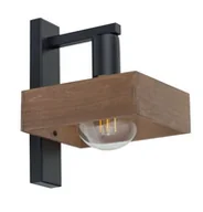 Lampy ścienne - Sigma Robin 32218 kinkiet oprawa ścienna 1x60W E27 czarny/brązowy - miniaturka - grafika 1