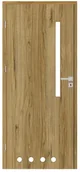 Drzwi wewnętrzne - NAWADOOR Skrzydło drzwiowe łazienkowe z tulejami wentylacyjnymi Mati dąb catania 80 lewe Nawadoor - miniaturka - grafika 1