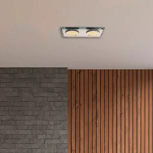 Milagro Czarne Oczko Sufitowe Szklane Kwadratowe 2x Gu10 Kolor Czarny EKOS926 - Oprawy, klosze i abażury - miniaturka - grafika 6