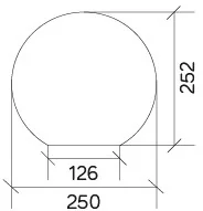Su-Ma głowica lampy KULE CLASSIC 250 (G 250 Z) - Lampy ogrodowe - miniaturka - grafika 5