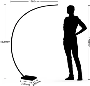 LINDBY Lindby Kendra lampa łukowa stojąca LED, biała - Lampy stojące - miniaturka - grafika 4