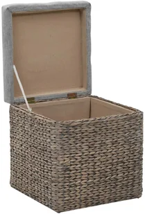 vidaXL Zestaw 2 pufów wyplecionych z trawy morskiej, szary - Pufy i podnóżki - miniaturka - grafika 9