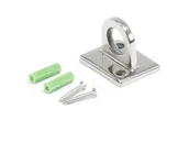 Wyposażenie miejsc publicznych - AJ Produkty Uchwyt ścienny do systemu odgradzającego z liną, nierdzewny - miniaturka - grafika 1