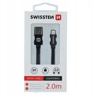 Kable USB - Kabel 8 - Pin Swissten 2m czarny - miniaturka - grafika 1