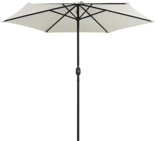 vidaXL Parasol ogrodowy na słupku aluminiowym, 270x246 cm, biały 47345 - Parasole ogrodowe - miniaturka - grafika 5
