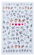 Ozdoby do paznokci - Allepaznokcie Naklejki do paznokci cienkie samoprzylepne walentynkowe Nr F403 - miniaturka - grafika 1