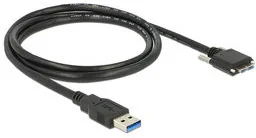 Delock Kabel USB 3.0 typu A męski USB 3.0 typu Micro-B męski ze śrubkami1 m 835 (83597) - Kable USB - miniaturka - grafika 4