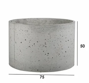 BARTPOL Sp. z o.o. Donica betonowa RING EM 75/90 szary naturalny - Donice - miniaturka - grafika 2