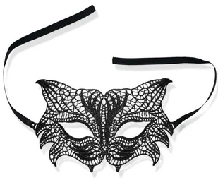 GoDan Maseczka ażurowa, czarna - Dodatki do strojów karnawałowych - miniaturka - grafika 7