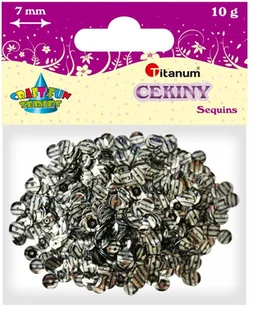 TITANUM Cekiny TITANUM 7mm zebra czarna 284881 - Pasmanteria - miniaturka - grafika 5