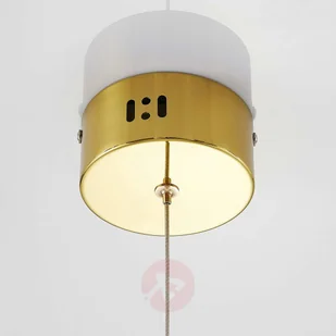 Lampenwelt com Lampa wisząca LED Hayley szklana kula 1-pkt. złota - Lampy sufitowe - miniaturka - grafika 4