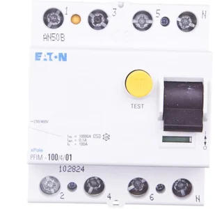 Eaton wyłącznik różnicowoprądowy 4P Typ 100 A 100 ma AC pfim-100/4/0,1 102824 110294 - Wyłączniki światła i elektryczne - miniaturka - grafika 2