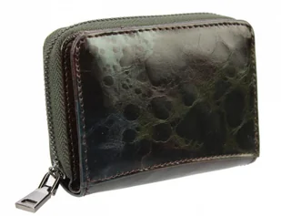 FOREVER YOUNG Portfel Skórzany Bułeczka FOREVER YOUNG Skóra Licowa Suwak 5157 - Portfele - miniaturka - grafika 4