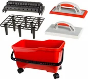 Narzędzia glazurnicze - Proline Kpl.glaz.:w22l,krat,kół,rol,paca z gum.z gąb karton - miniaturka - grafika 1