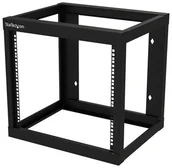 Szafy rack - StarTech.com StarTech.com 9U Wall-mount Rack - Open Frame - 2 Post - 18 in. Deep - Steel - Black - EIA 310 - 175 lb. (80 kg) Weight Cap rack - 9U RK919WALLO - miniaturka - grafika 1