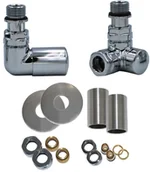 Głowice termostatyczne - Vario Term Zestaw All in One Vision regulacyjny, Kolor: Nikiel szlifowany, Orientacja zaworu: Lewy, Rodzaj instalacji: Alu Pex - 16x2 mm AVIR08L/PEX - miniaturka - grafika 1