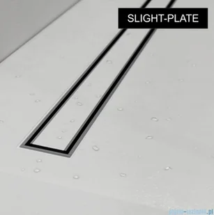 Schedpol Schedline Slight Line Black odpływ liniowy z maskownicą 80x3,5cm SOLBPL-80035 | - Syfony - miniaturka - grafika 4