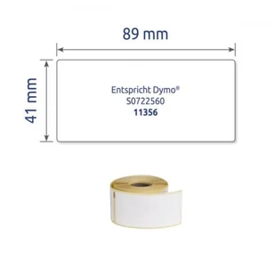 Avery Zweckform Identyfikatory imienne w rolce do drukarek termicznych DymoTM ; 200 etyk./rolka; 1 rolka/op.; 41 x 89 mm, usuwalne, białe AS0722560 - Identyfikatory - miniaturka - grafika 2