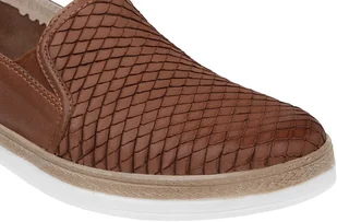 Simen Półbuty wsuwane Slip On 0106 Brązowe 62218375 - Slip on damskie - miniaturka - grafika 5