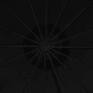 vidaXL Parasol ogrodowy, wiszący, czarny, 3 m, słupek aluminiowy vidaXL - Parasole ogrodowe - miniaturka - grafika 2