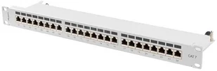 Lanberg Patch panel 24 port 1U kat.7 ekranowany szary PPS7-1024-S - Szafy rack - miniaturka - grafika 2