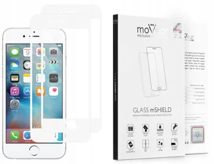 movear 2 szt. Szkło Hartowane 9H na Apple iPhone 6 / 6s do Etui GLASS mSHIELD 2.5D MAX Białe A0IP6GMM14AWH2 - Szkła hartowane na telefon - miniaturka - grafika 2