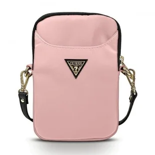 Guess Etui do tabletu Torebka GUPBNTMLLP różowy/pink Nylon Triangle Logo GUPBNTMLLP - Etui do tabletów - miniaturka - grafika 4